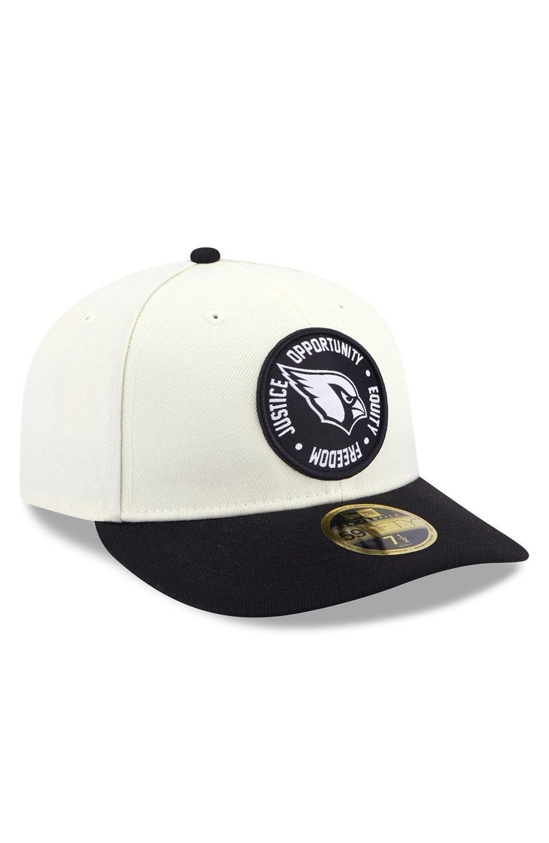New Era Men's New Era Cream/Black Arizona Cardinals 2022 Inspire Change 59FIFTY Low Profile Fitted Hat, Alternate, color,