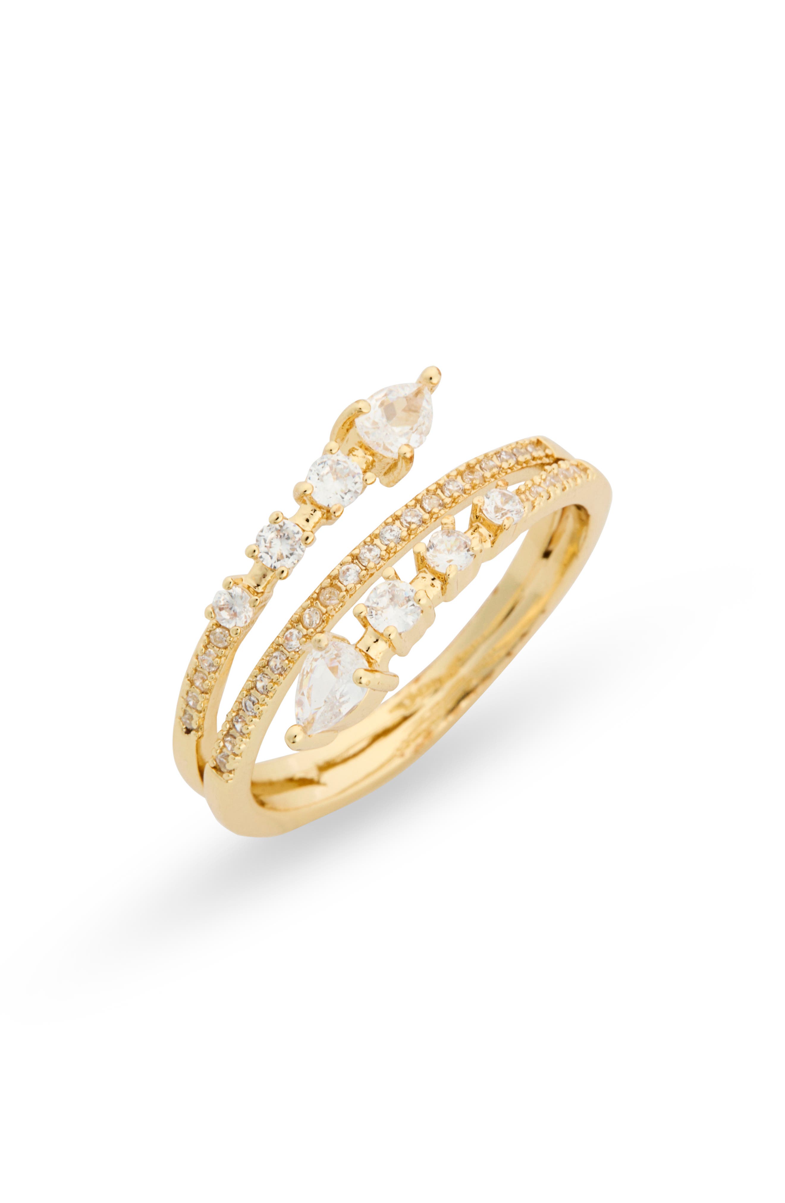 NORDSTROM RACK Graduated CZ Coil Ring (Women) | Nordstromrack