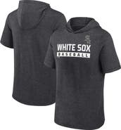 FANATICS Men's Fanatics Heather Charcoal Chicago White Sox Push Short Sleeve Pullover Hoodie