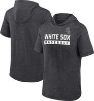 FANATICS Men's Fanatics Heather Charcoal Chicago White Sox Push Short Sleeve Pullover Hoodie