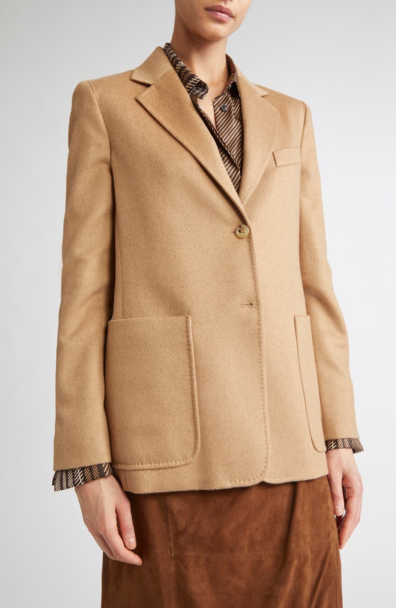 Max Mara Belluno Camel Hair Blazer, Alternate, color, Camel