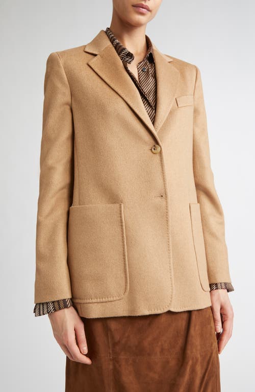 Max Mara Belluno Camel Hair Blazer In Brown