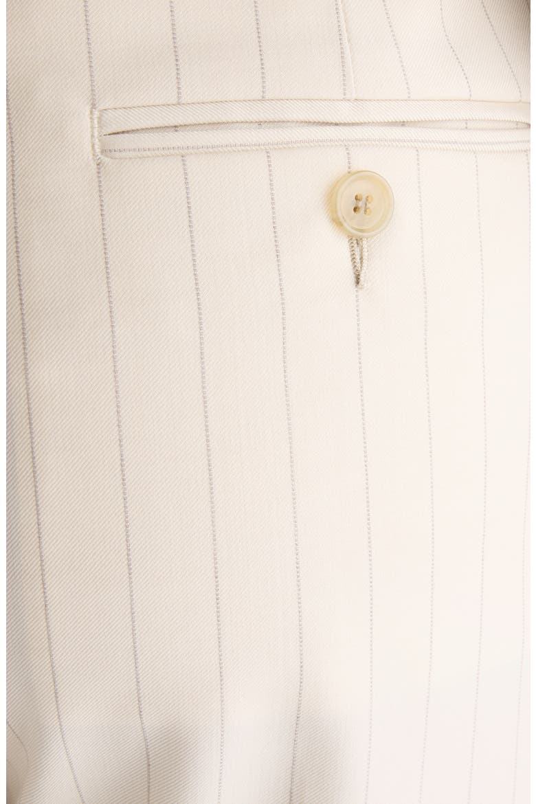 Pontino Pinstripe Wool Trousers, Alternate, color, CREAM BEIGE