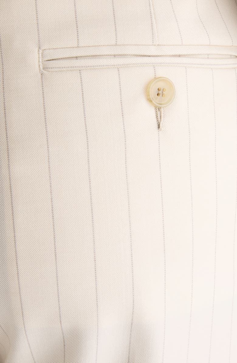 Acne Studios Pontino Pinstripe Wool Trousers, Alternate, color, Cream Beige