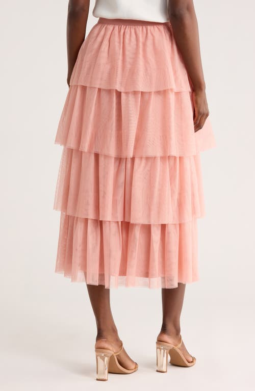 Dr2 By Daniel Rainn Tiered Tulle Skirt In Pink