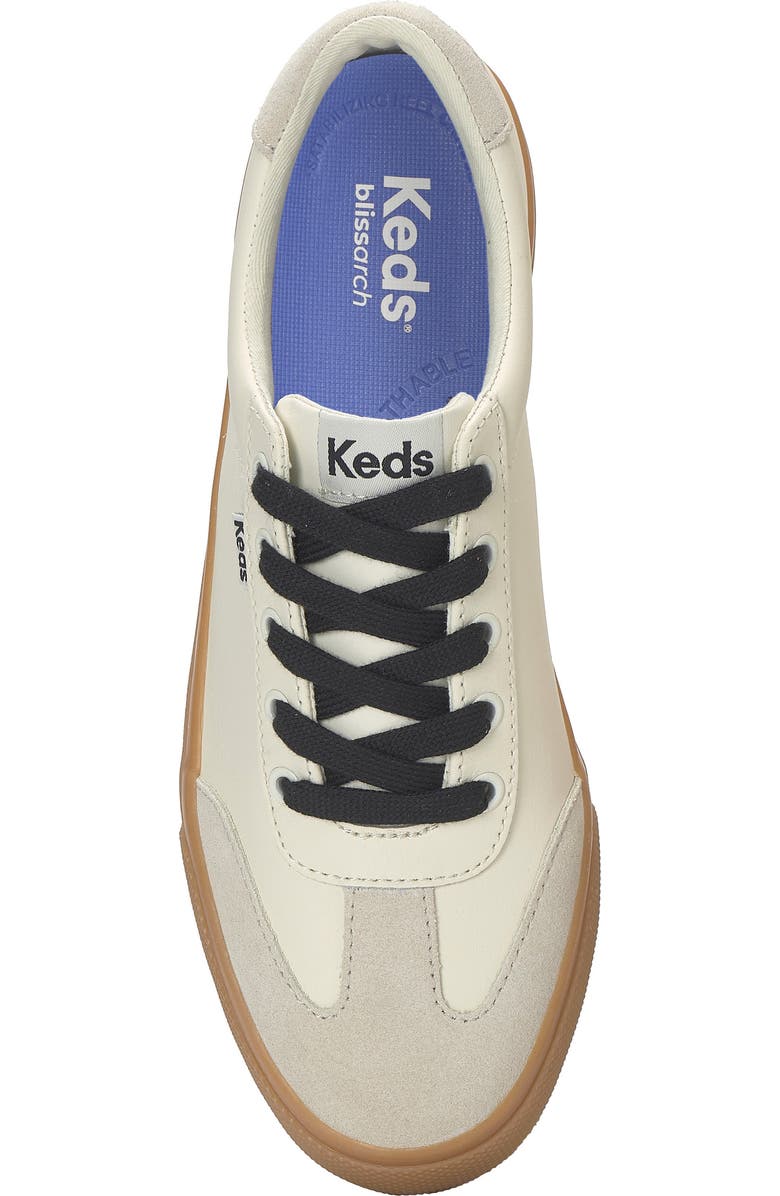 Keds<sup>®</sup> Jump Kick T-Toe Sneaker, Alternate, color, Egret/ Oatmeal