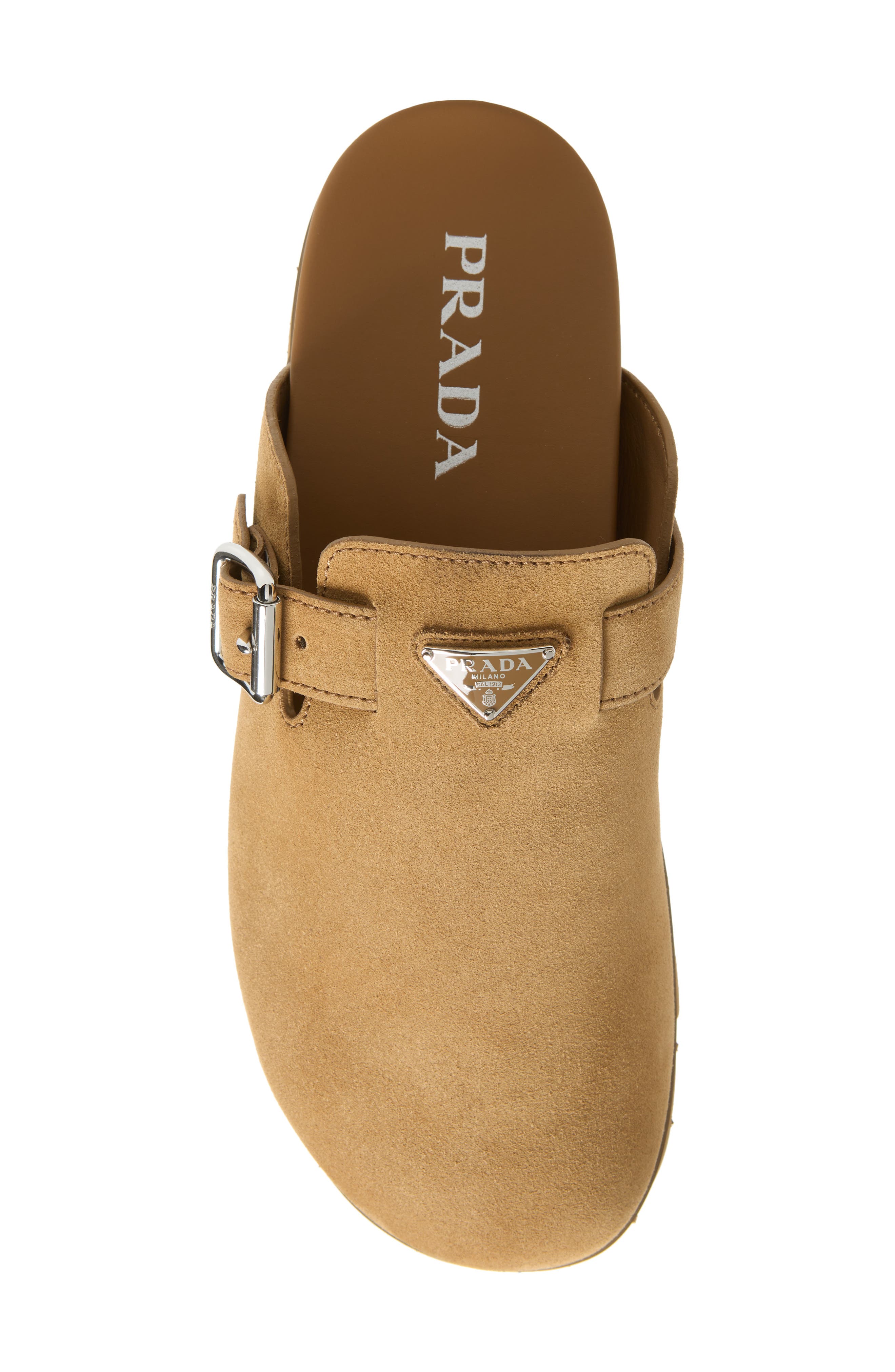 Prada Buckled Mule, Alternate, color, Cannella
