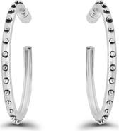 Christian Siriano New York Oxidized Bead 30mm Hoop Earrings