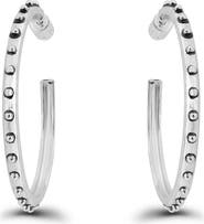 Christian Siriano New York Oxidized Bead 30mm Hoop Earrings