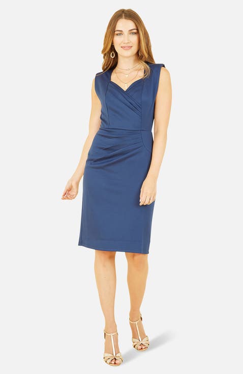 Fitted Pleat Detail Dress