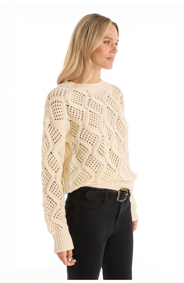 The Noli Shop Sonja Wave Sequin Sweater, Alternate, color, Pearl
