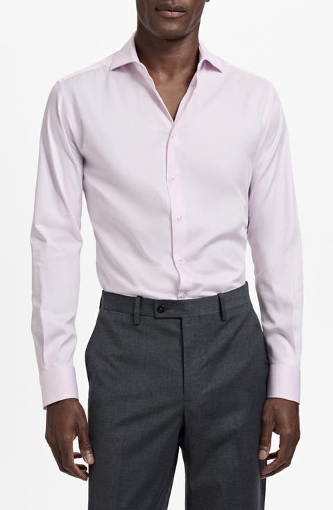 Slim Fit Cotton Button-Up Shirt