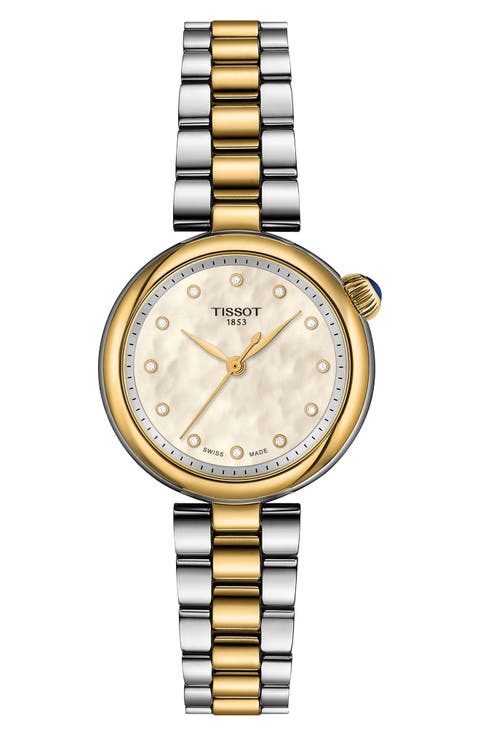 Desir Mother-of-Pearl & Diamond Two-Tone Watch, 28mm