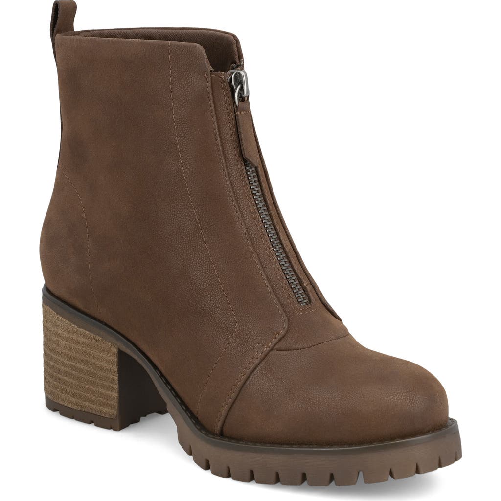 Mia Fabiola Front Zip Boot In Brown