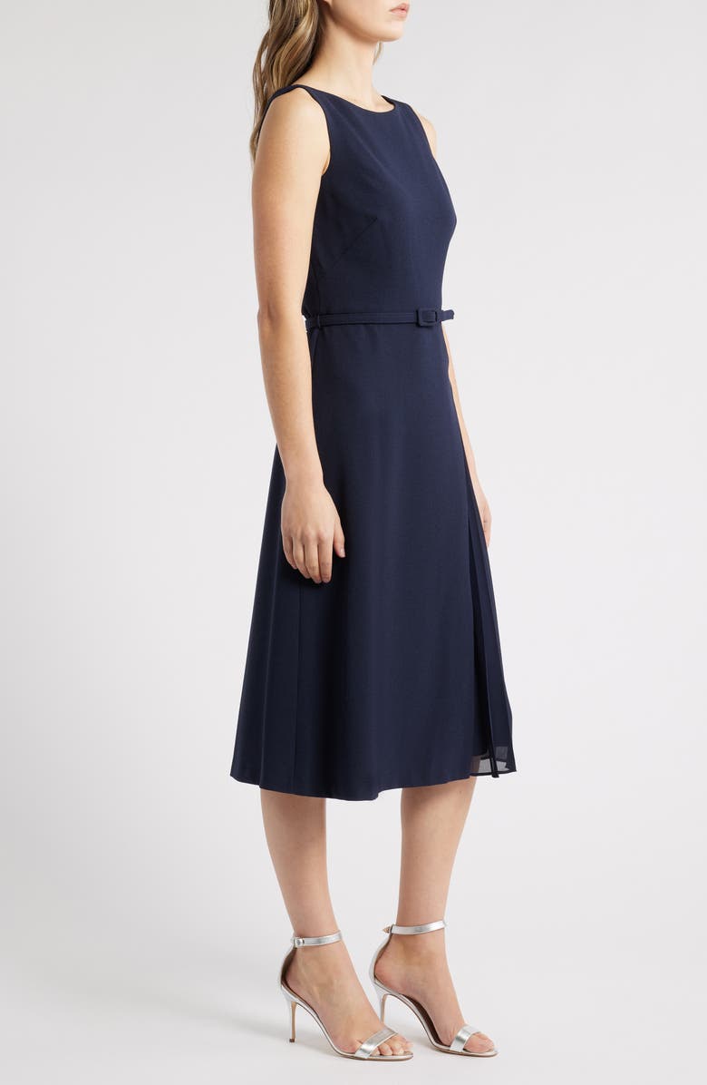 Eliza J Sleeveless Midi Dress, Alternate, color, Navy