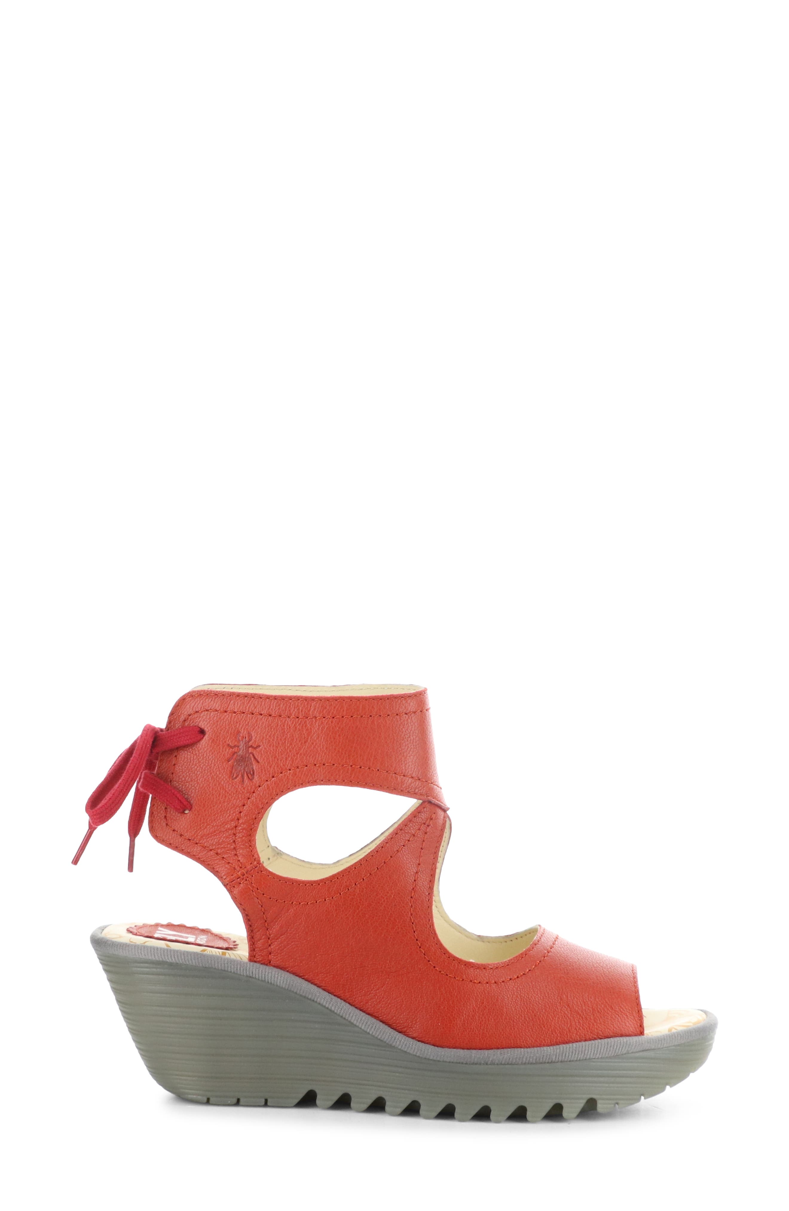 Yulp Platform Wedge Sandal, Alternate, color, DEVIL RED