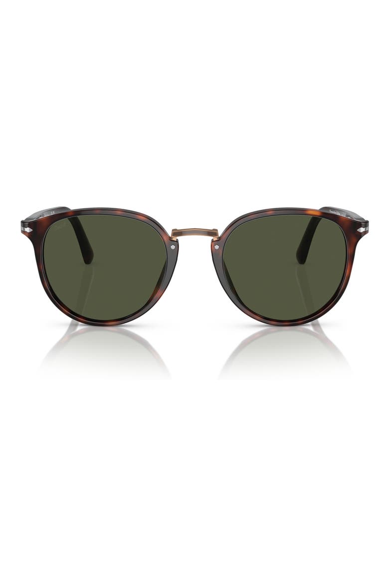 PO3210S 51mm Oval Sunglasses, Main, color, HAVANA / GREEN