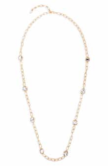 SAACHI Crystal Cascade Long Necklace