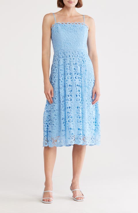 Floral Lace Midi Dress