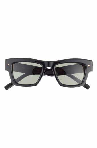 Valentino 50mm Rectangular Sunglasses