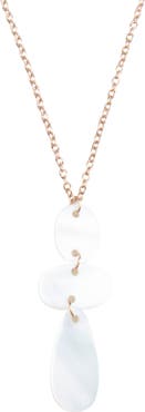 LIKHA Mother-of-Pearl Round, Oblong & Raindrop Pendant Necklace