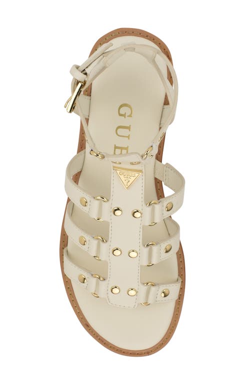 Guess Graydee Studded Gladiator Sandal In White