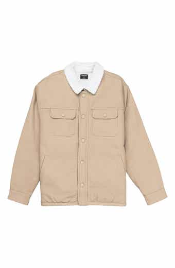 Hurley Industry Faux Shearling Lined Canvas Jacket