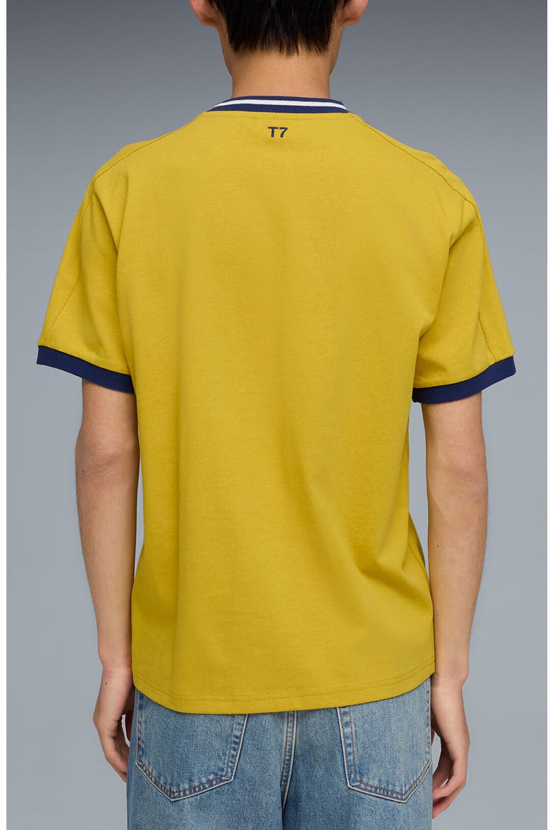 T7 Logo Ringer T-Shirt, Alternate, color, DAZZLING YELLOW