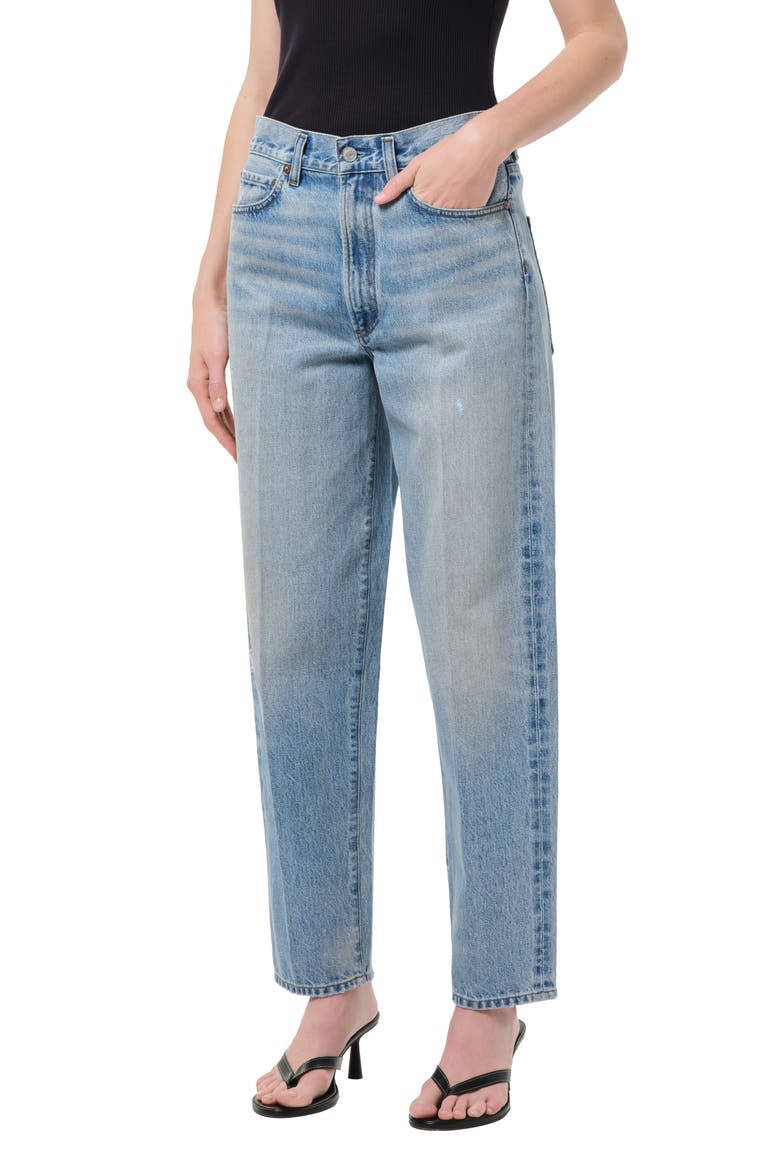 '80s High Waist Tapered Jeans, Main, color, ORBITAL MEDIUM VIN