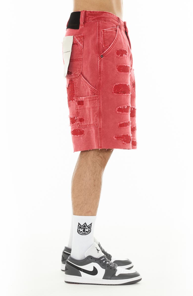 Cult of Individuality Grunge Carpenter Denim Shorts, Alternate, color,