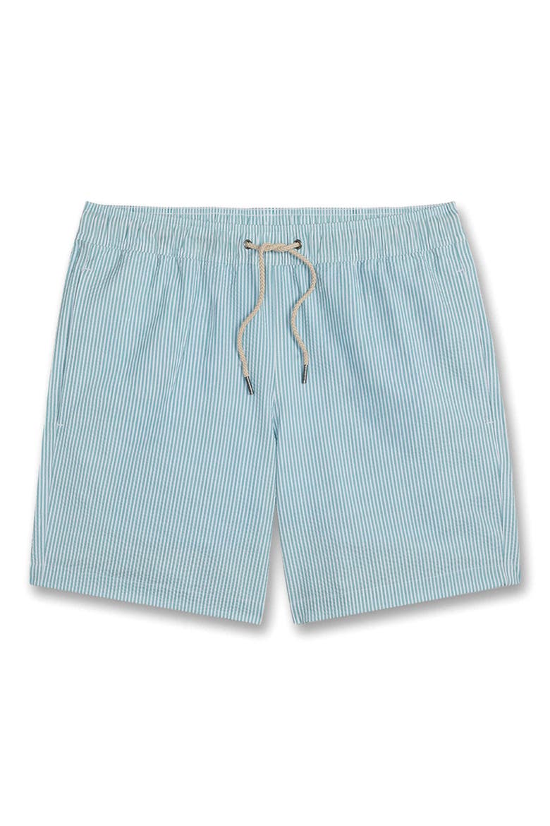 The Bayberry Medallion Print Water Repellent Swim Trunks, Alternate, color, SEAPINE SEERSUCKER