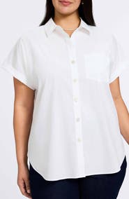 Foxcroft Abigail Short Sleeve Button-Up Shirt