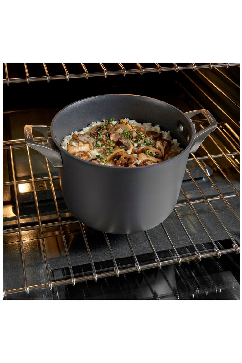Premier Space Saving Hard Anodized Nonstick 12-Quart Stockpot with Lid, Alternate, color, BLACK