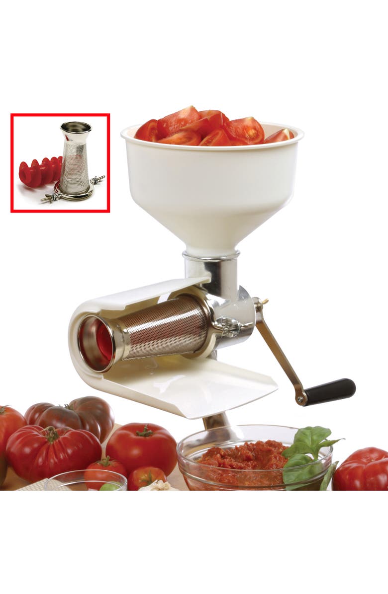 Norpro 3 Quart The Original Sauce Master Food Strainer for Vegetables, Fruits, and Puree, Alternate, color, White