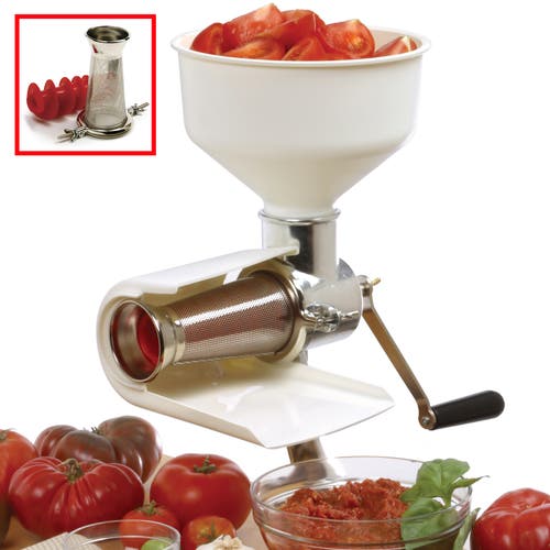 Norpro 3 Quart The Original Sauce Master Food Strainer For Vegetables, Fruits, And Puree In White