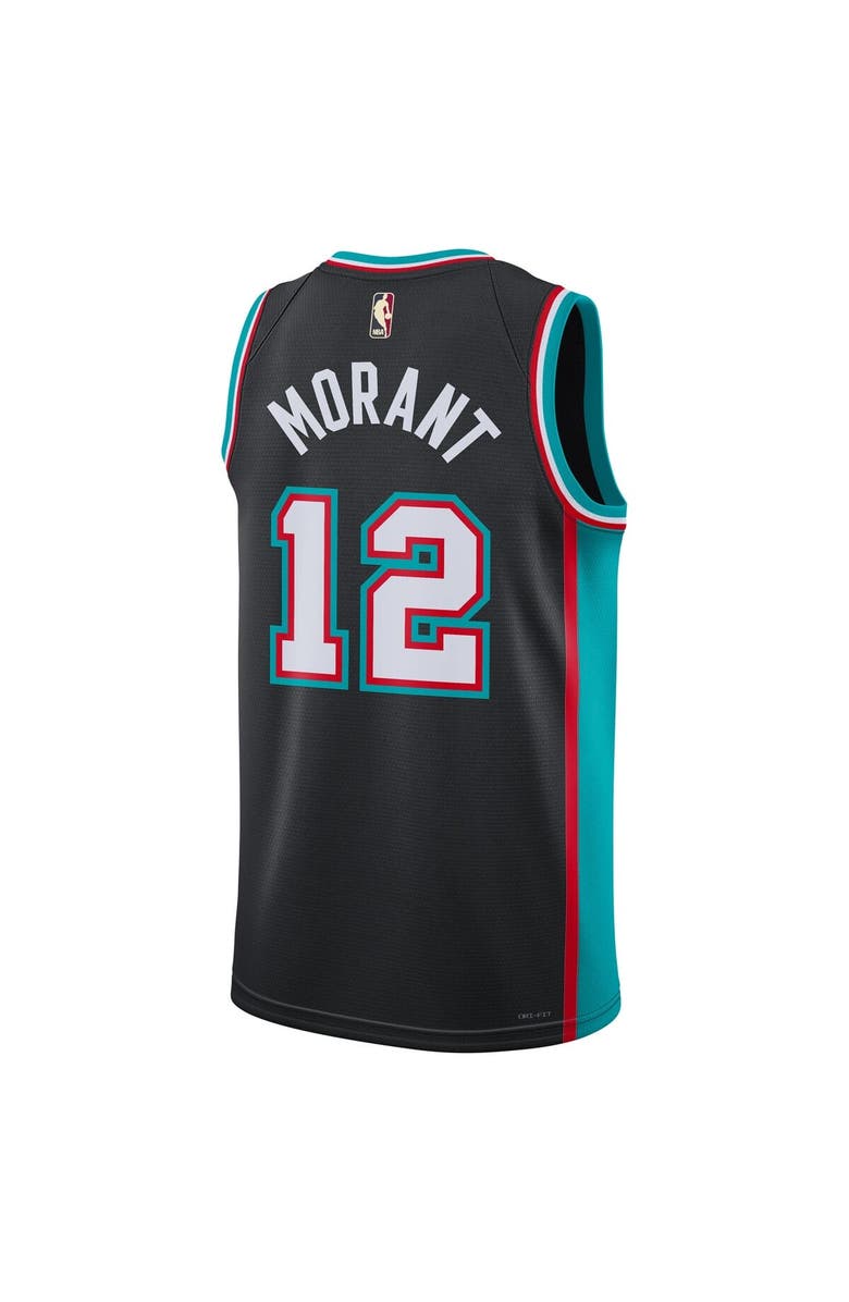 Nike Unisex Nike Ja Morant Black Memphis Grizzlies Swingman Jersey - Classic Edition, Alternate, color, Black