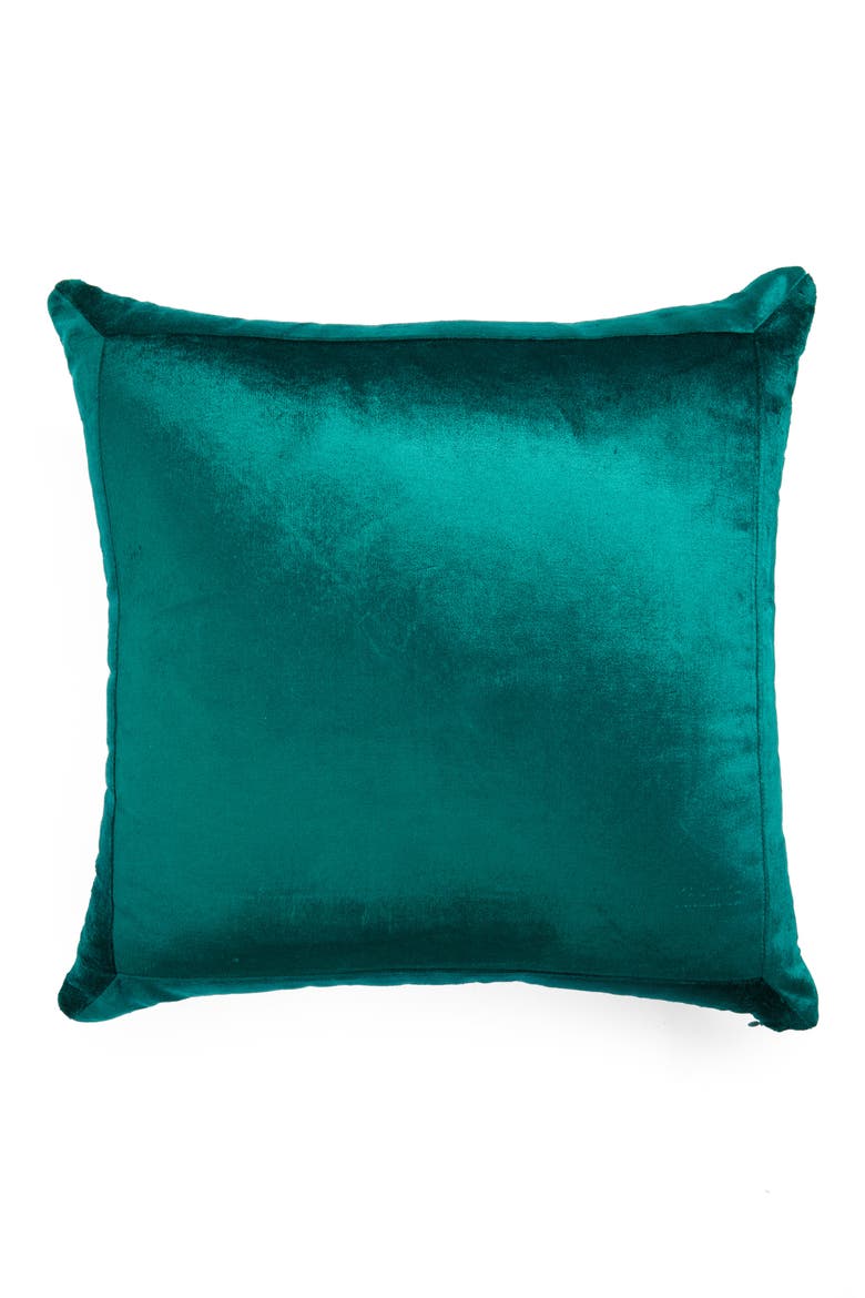 Shimmer Velvet Accent Pillow, Alternate, color, GREEN BOTANICAL