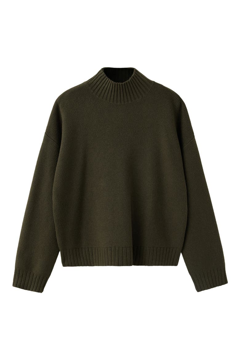 Marin Mock Neck Sweater, Alternate, color, KHAKI GREEN