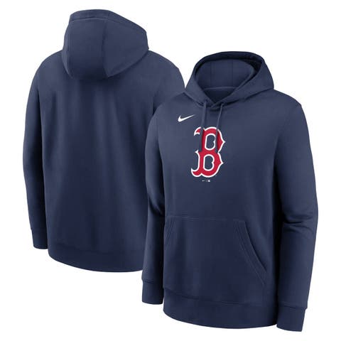 Men's Nike Navy Boston Red Sox Logo Club Fleece Pullover Hoodie