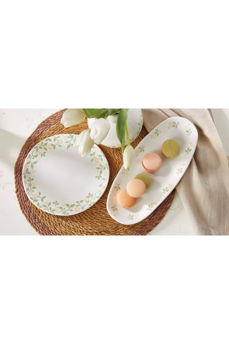Cozy Cocoon Stoneware Appetizer Plate Multi 8 x 7.87 x 0.67 in, Alternate, color, White