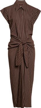 A.L.C. Emilia Stripe Tie Front Shirtdress