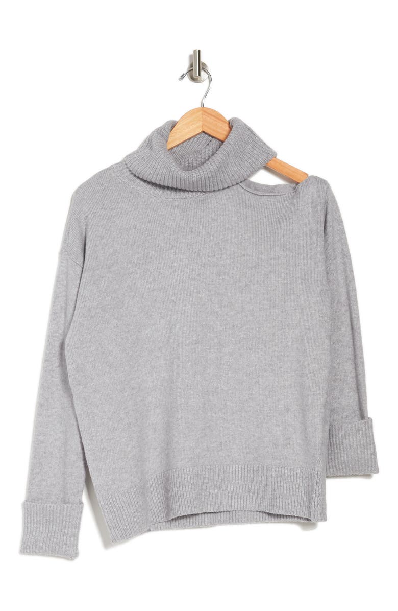1.STATE Cutout Shoulder Turtleneck Sweater, Alternate, color,