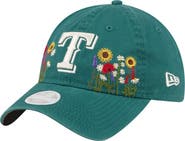 New Era Women's New Era Dark Green Texas Rangers Floral Stitch 9TWENTY Adjustable Hat
