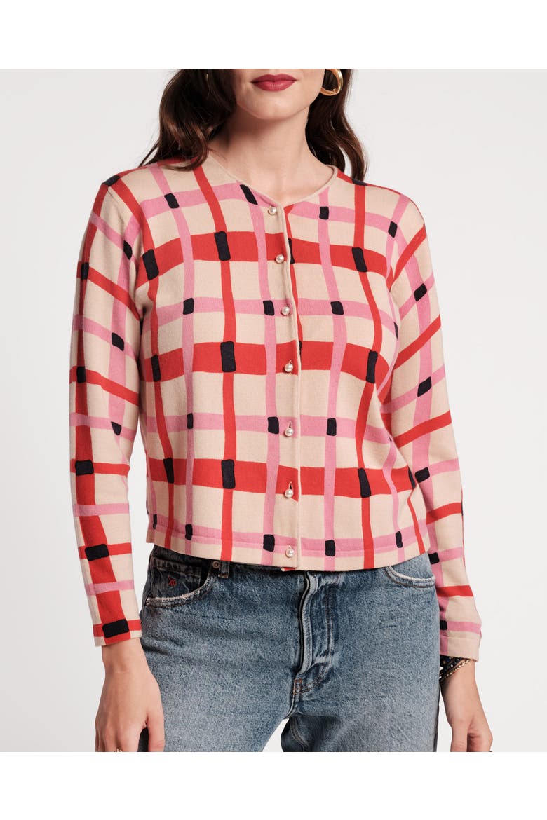 Darling Cardigan Lollipop, Main, color, Pink/Red/Multi
