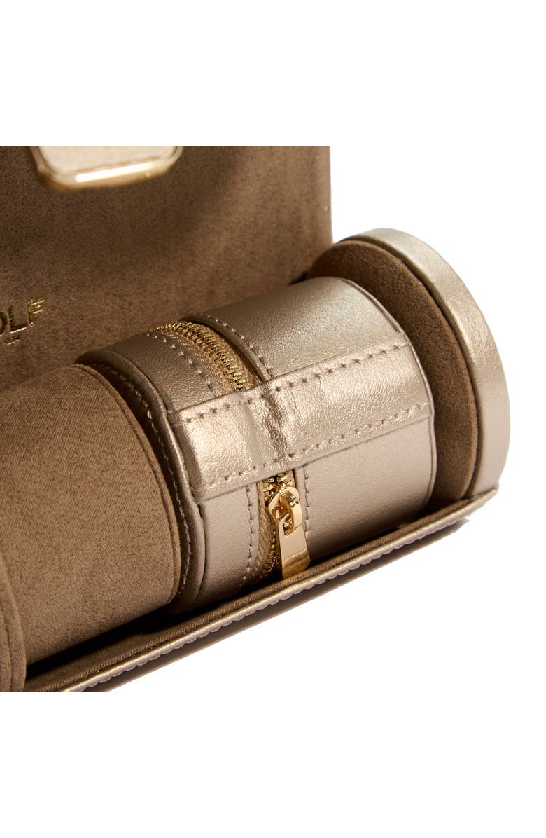WOLF Palermo Double Watch Roll + Jewelry Pouch, Alternate, color, Pewter