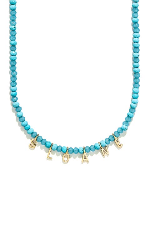 Beaded Custom Letter Necklace