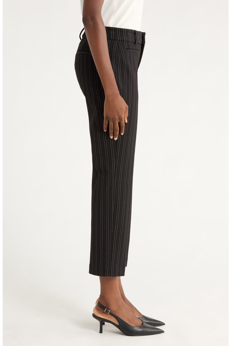 Holly Stripe Welt Pocket Straight Leg Pants, Alternate, color, BLACK/ HINT OF NAVY STRIPE