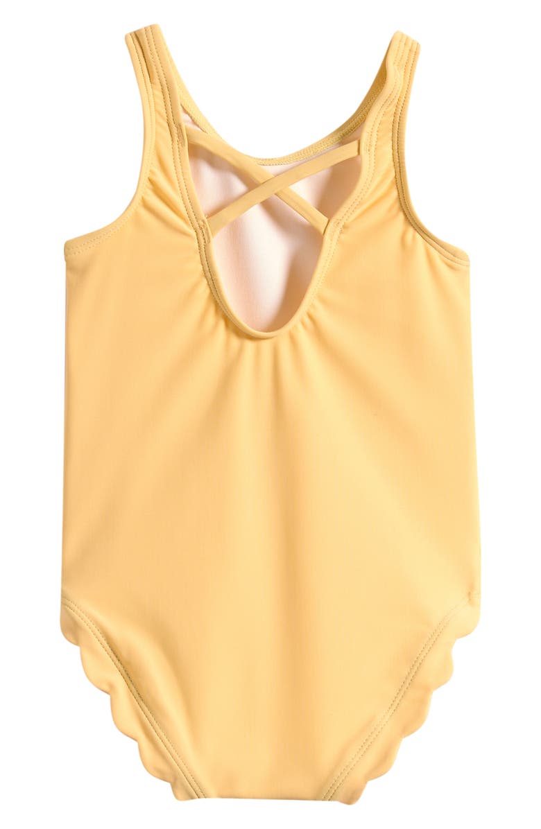 OTTER AVENUE Scallop One-Piece Swimsuit, Alternate, color, Margarine Sun