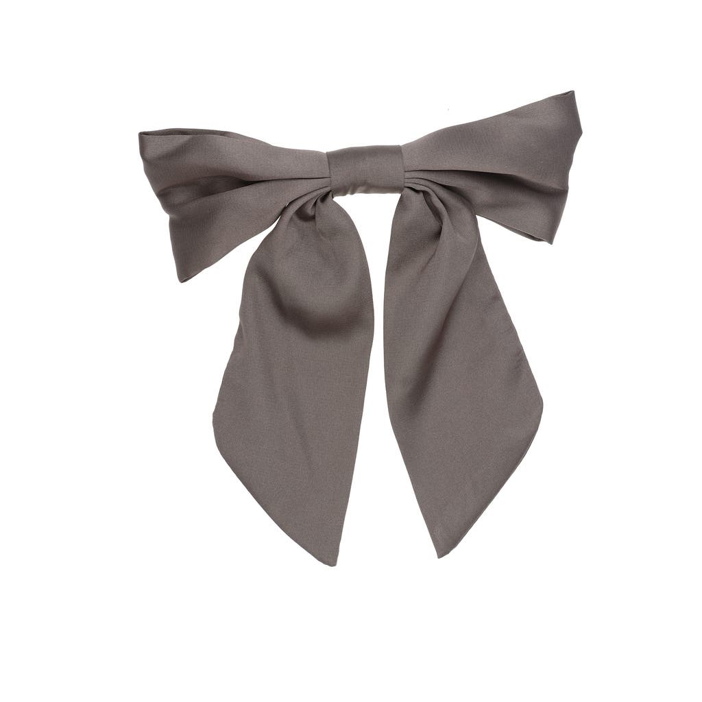 L. Erickson Alison Bow Barrette in Cocoa