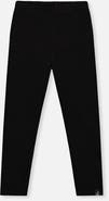 Deux par Deux Ribbed Elastic Waist Logo Leggings